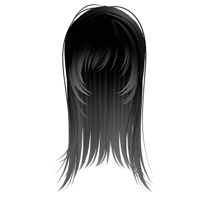 ★ BLACK WHITE OMBRE OVERGROWN BANGS EMO HAIR  Roblox item