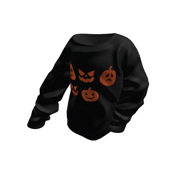 Orange Pumpkin Halloween Asymmetric Off-Shoulder