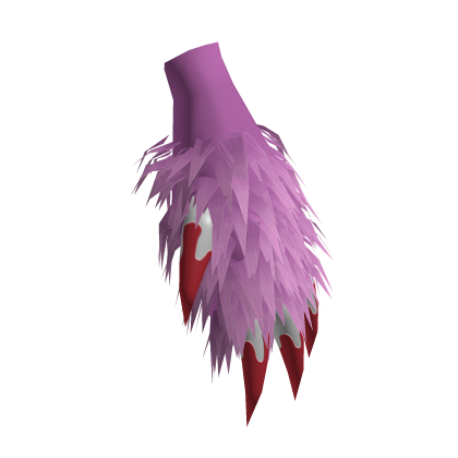 Furry Fur Monster Claw Left Pink