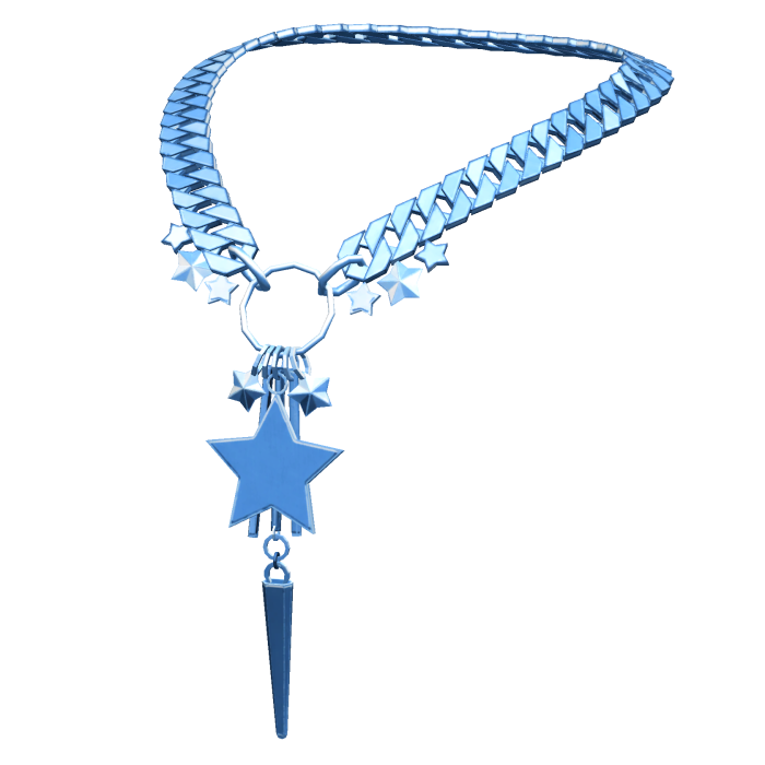 [NEW 🚨] Blue Y2K Star Chained Necklace (3.0)
