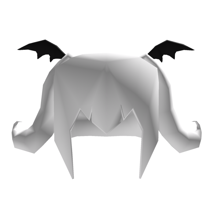 Low Poly Bat Wings White Hair