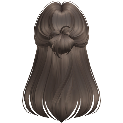 Sleek Layered Half-Up Bun (Light Brown)