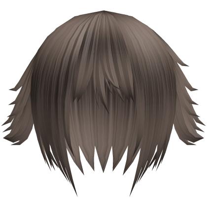 emo messy vkei hair with tufts in ash brown Roblox item