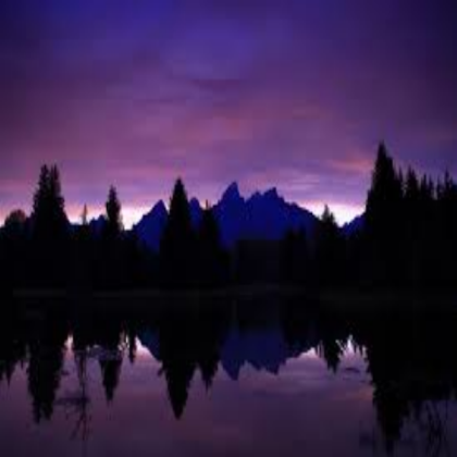 Purple Sunset w/ Mountains Sky Roblox decal