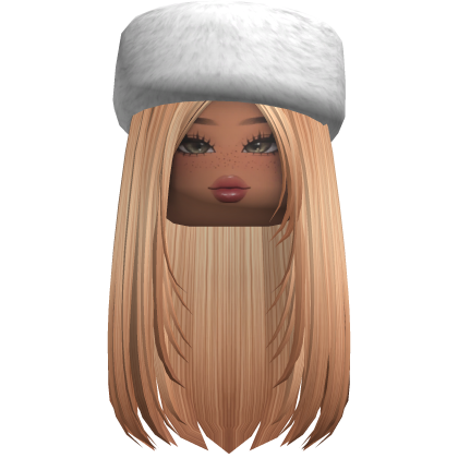 Blonde Green Eyes Baddie Girl with Ushanka