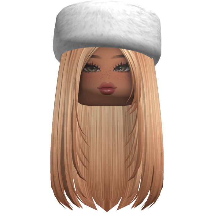 Blonde Green Eyes Baddie Girl with Ushanka