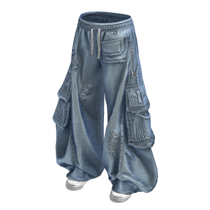 Light Blue Denim Cargo Sweats