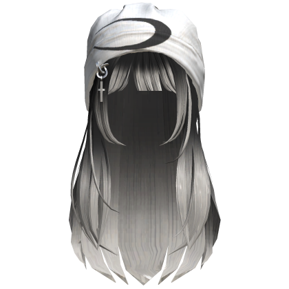 Y2K White Beanie Hair (Black White) Roblox item