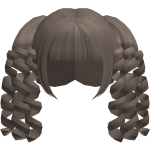 ♡ FREE : sweet dark brown hime pigtails