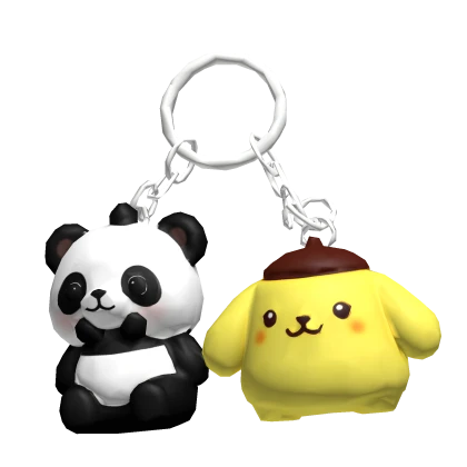 Panda & Pompompurin Keychain | Roblox Item - Rolimon's