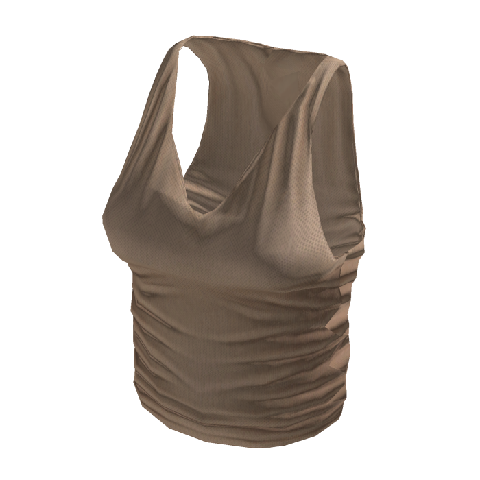 Beige Aesthetic Ribbed Tank Top