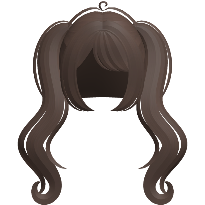 ♡ ꒱ angelic flowy wavy pigtails in brown