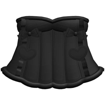 ♡ kawaii ruffled short black dress w hearts Roblox item