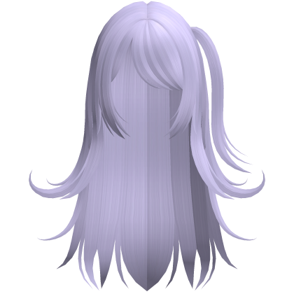 Soft Lavender Anime Ponytail Long Hair W Bangs Roblox item