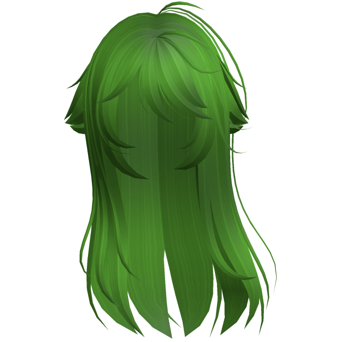 Green Shy Moe Cat Girl Windy Whispy Hair