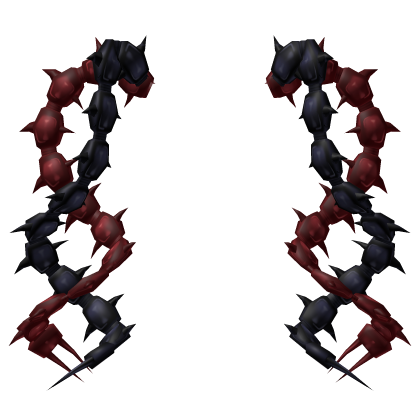 (＾_#) red black centipede addon pigtail curls  Roblox item