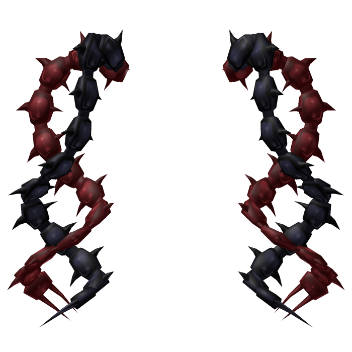 (＾_#) red black centipede addon pigtail curls 