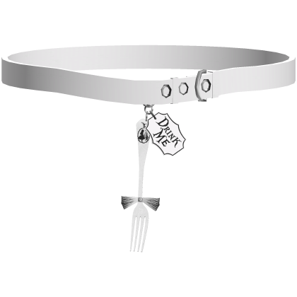҂ ˕ ֊ dining with the ghosts collar in white
