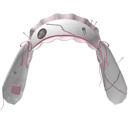 Cute Pink Patchwork Bunny Ears Headband