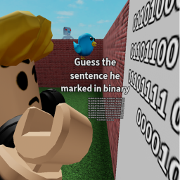 Guess the sentence he marked in binary