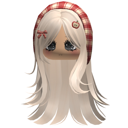 Cute Igari Girl w Plaid Headscarf Beige Roblox item