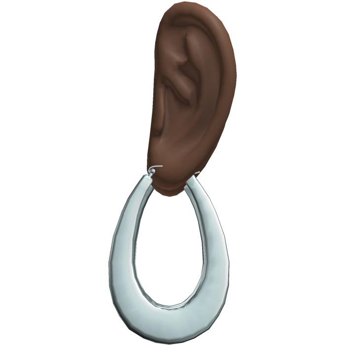 Blue 2000s Teardrop Earrings Ears