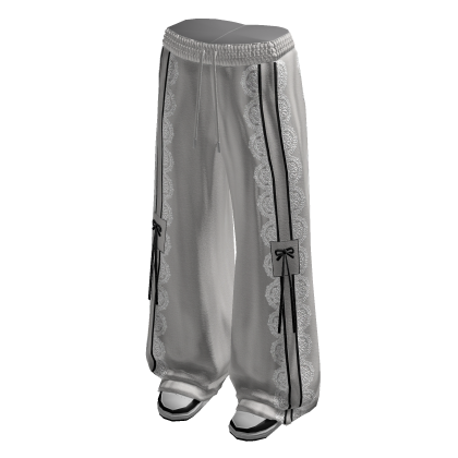 Wide Leg Tie-Side Pants (Beige)