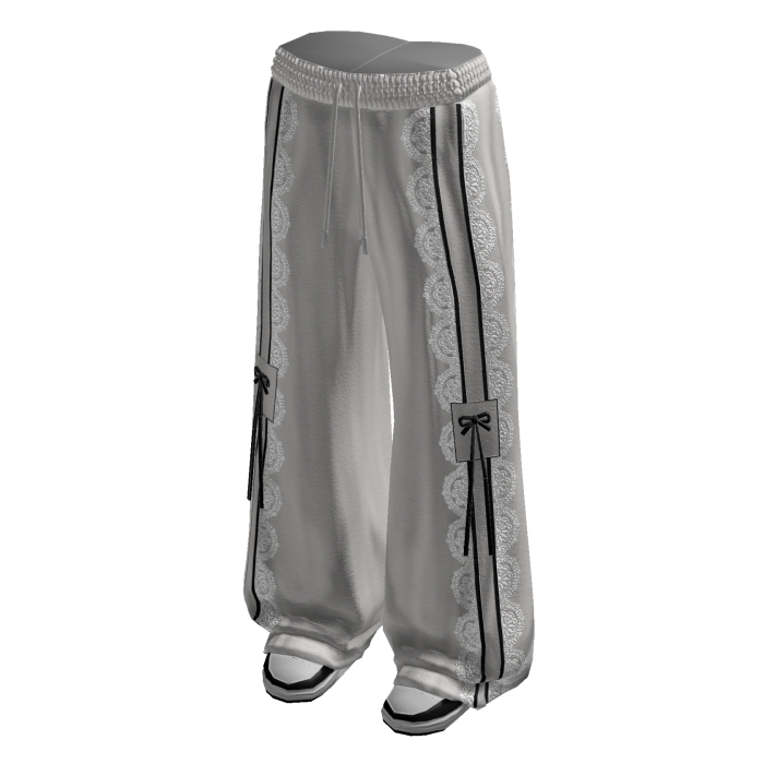 Wide Leg Tie-Side Pants (Beige)