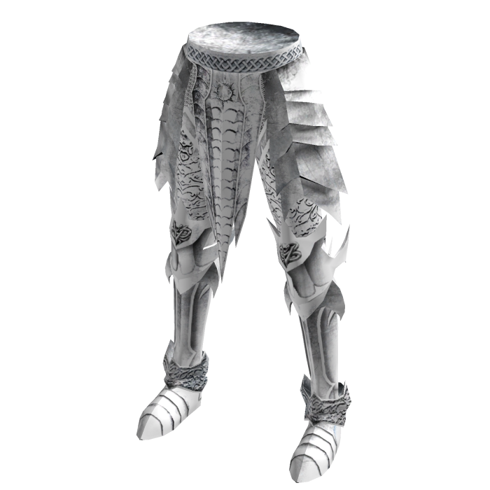 Medieval Dragon Knight Spiky Armor Pants White