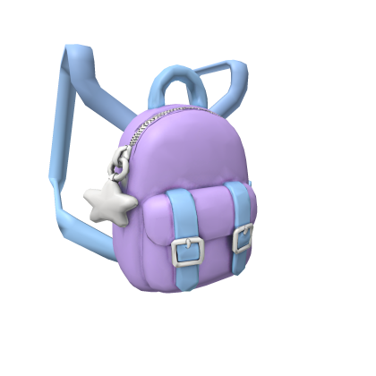 Kawaii Y2K Star Backpack Lavender Pastel