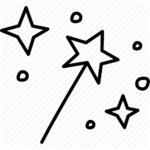 glowing stars at night