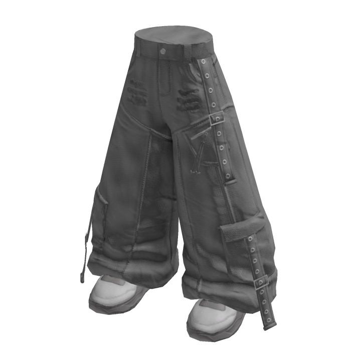 Strap Cargo Baggy Pants (grey)