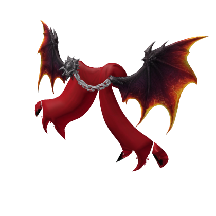 Bat Wings With Red Broken Cape