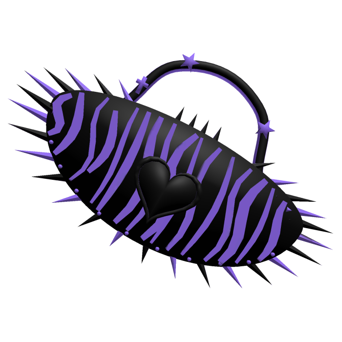 Purple Spiked Purse w/ Stars Hand Bag