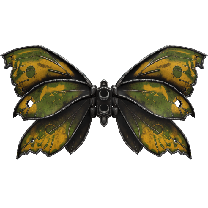 Amber Green Gothic Butterfly Wings