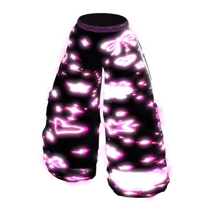 Pink Cats Emissive Glowing Pants