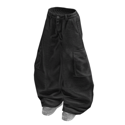 Stylish Baggy Pants (White Dark Grey)