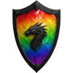 (CODE= 2320 ) Rainbow Dragon shield