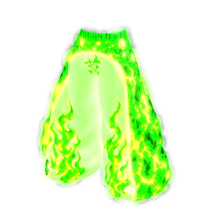 [GLOWING] Green Acid Emissive Baggy Pants