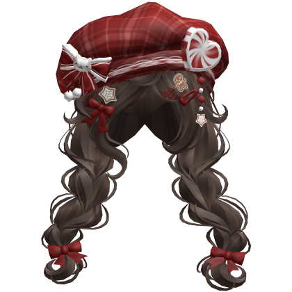 ♡ Christmas Preppy Holiday Braids (Brown)