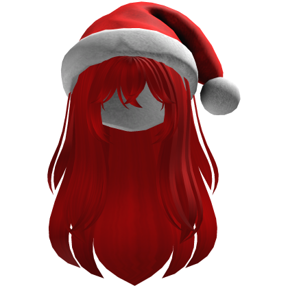 cute fluffy hair and a Christmas hat beret (Red)