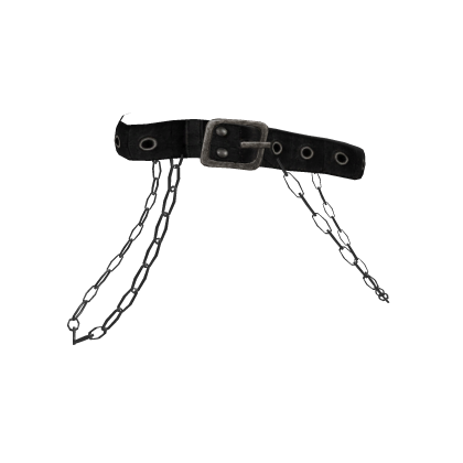 Gothic Chain Waist Belt - Black & Silver