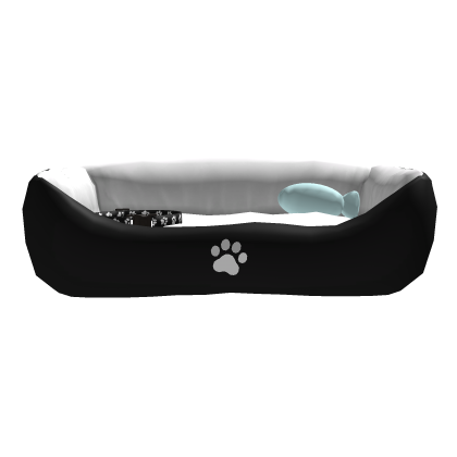 ୨୧ kawaii litl pet bed in black w collar