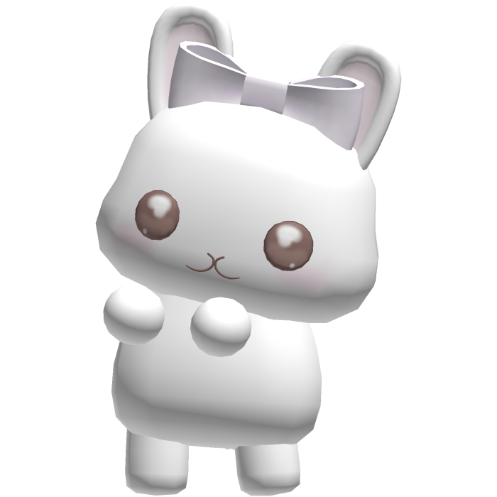 ♡ : cute white bunny w/ purple bow on your leg