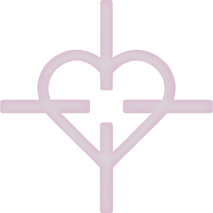 ♡ cute heart eye crosshair target (pink)