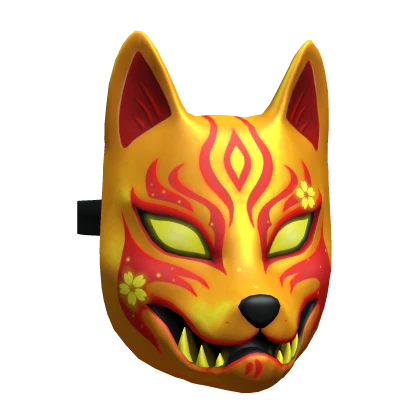 Gold Kitsune Fox Mask | Roblox Item - Rolimon's