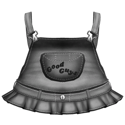 halloween dark grey & black chucky overalls 3.0 Roblox item