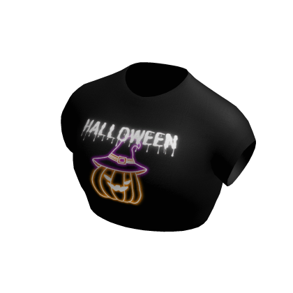 💥Neon Halloween💥 Black Crop Top💥