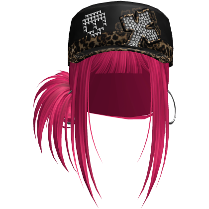 Gyaru Hair w/ Cap & Earrings