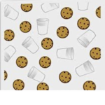 Milk and cookies are yummy yummy!